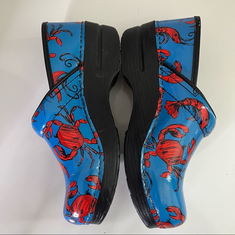 Dansko Blue Clog with Red Lobster Print - Picture 6 of 12